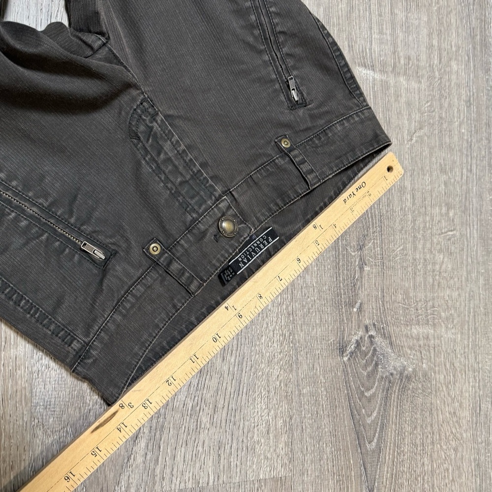 Peruvian Connection Cargo Pants Womens US 2 Slim Pima Ankle Zip - Picture 9 of 9